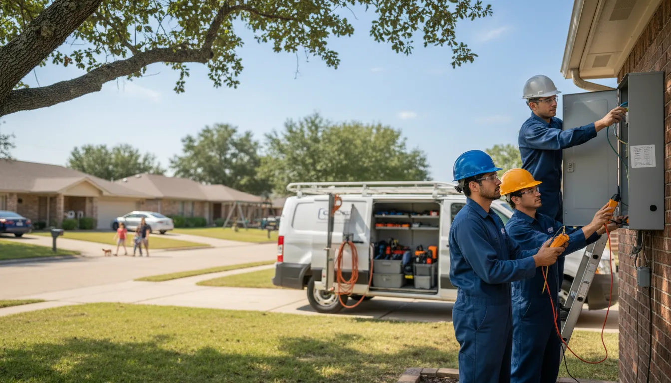 Certified electrician providing emergency electrical services in Mcfall, MO